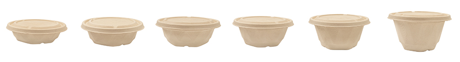 biodegradable bagasse round bowl