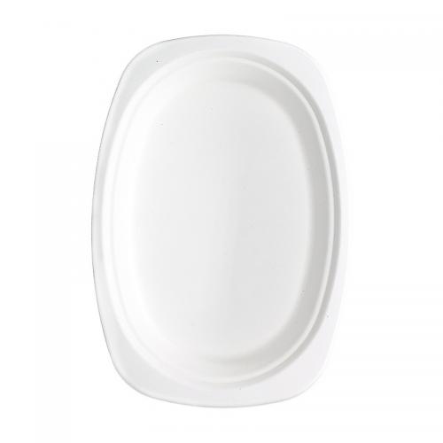 ECO Freundliche biologisch abbaubare ovale Bagasse Takeout Dinner Plate